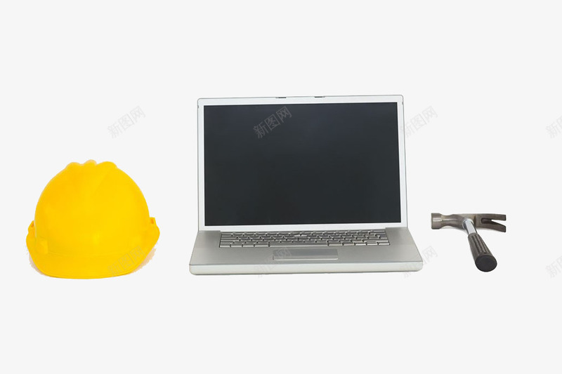 头盔锤子和笔记本电脑png免抠素材_88icon https://88icon.com 企业安全 安全头盔 安全帽 安全生产月 实物 显示屏 笔记本电脑 锤子 键盘