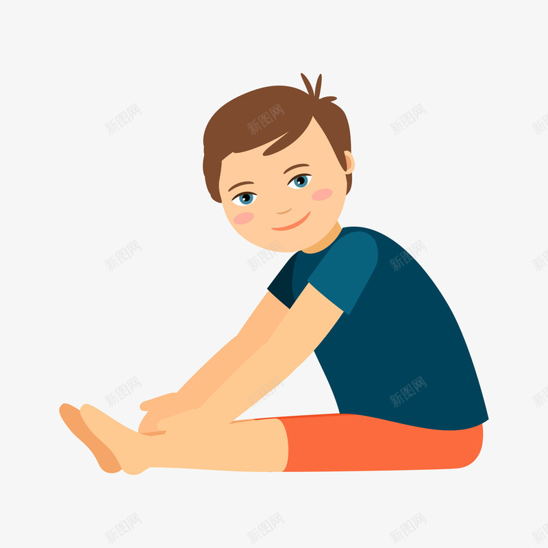 坐着练瑜伽的小男生png免抠素材_88icon https://88icon.com 健身 动漫动画 卡通人物 卡通手绘 瑜伽 男孩 装饰图