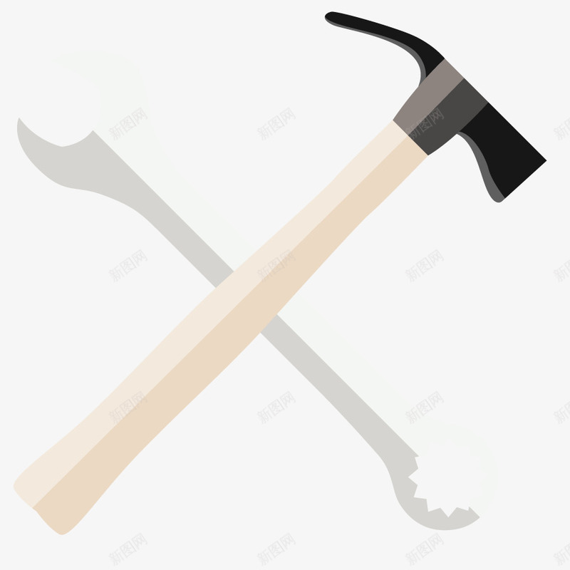 维修锤子矢量图eps免抠素材_88icon https://88icon.com 扳子 施工工具 装修工具 铁锤 矢量图
