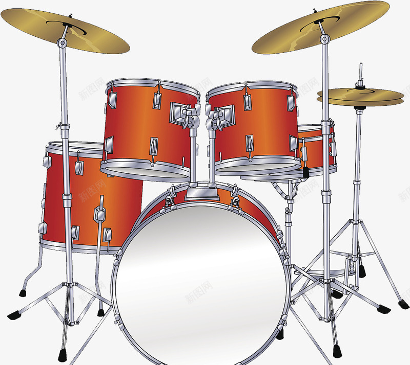装饰插图架子鼓乐器png免抠素材_88icon https://88icon.com 乐器 摇滚乐 架子鼓 架子鼓矢量图 装饰插图 音乐插图 音乐节