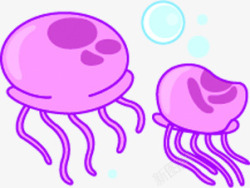 卡通海报海底章鱼气泡素材