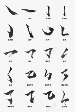 撇中国汉字偏旁部首灵度高清图片