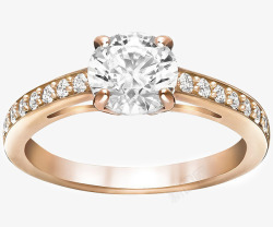 施华洛世奇首饰金色戒指素材