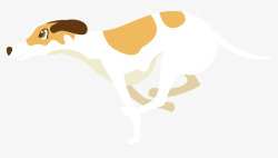 粒子风格奔跑奔跑的卡通惠比特犬高清图片