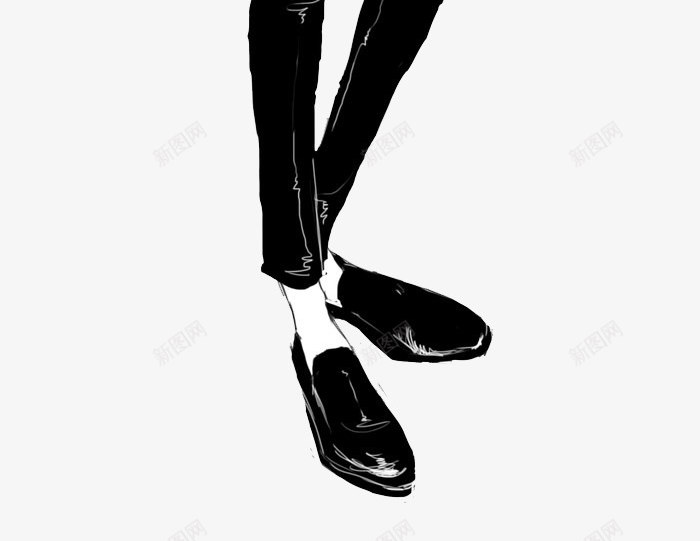 黑色男式时装插画稿png免抠素材_88icon https://88icon.com 帅气男孩插画 男式服装设计 黑色时装插画稿