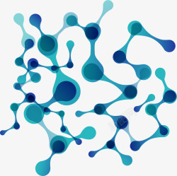 蓝色物质分子式矢量图素材