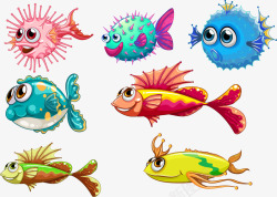 海底动物鱼儿可爱卡通素材