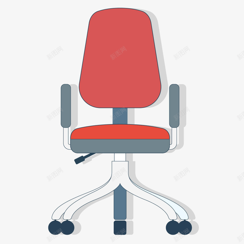 可移动红色电脑椅png免抠素材_88icon https://88icon.com 卡通 座椅 桌子 椅子 电脑桌 简图 红色电脑椅
