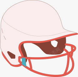 手绘专业棒球头盔素材