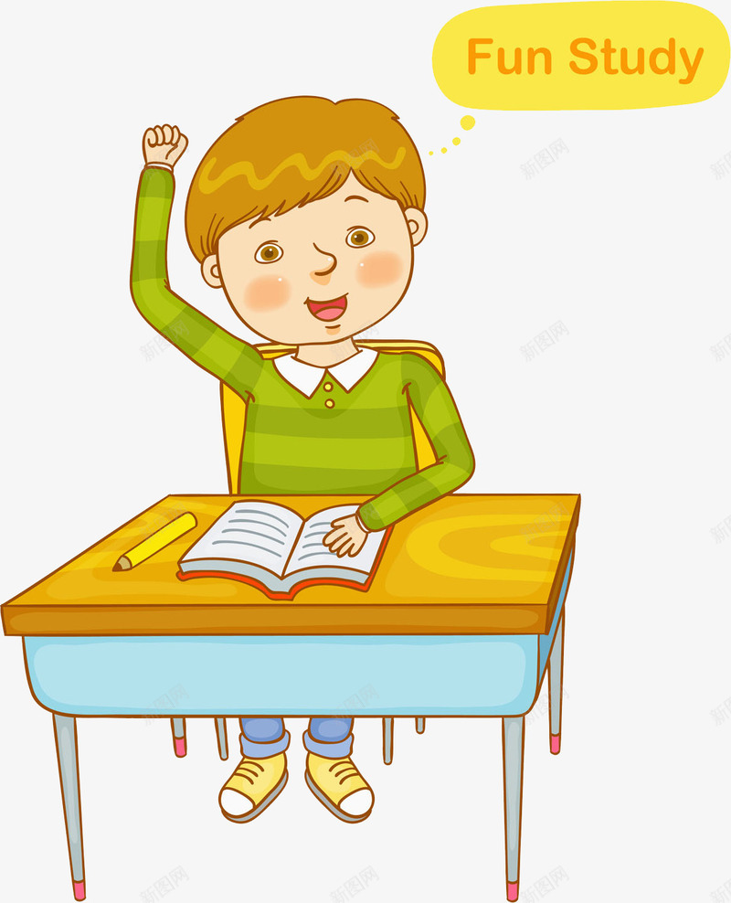 举手的男孩png免抠素材_88icon https://88icon.com 举手 书本 书桌 卡通 发言 学习 小男孩举手 手绘 男孩 课桌