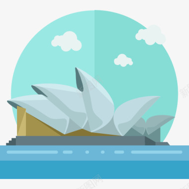旅行必备悉尼歌剧院图标图标