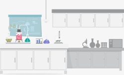 化学实验插画科学实验室高清图片