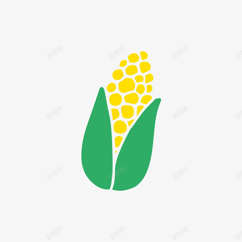 黄绿色玉米矢量图ai免抠素材_88icon https://88icon.com 一颗 手绘 玉米 矢量玉米 绿色 食物 黄色 矢量图