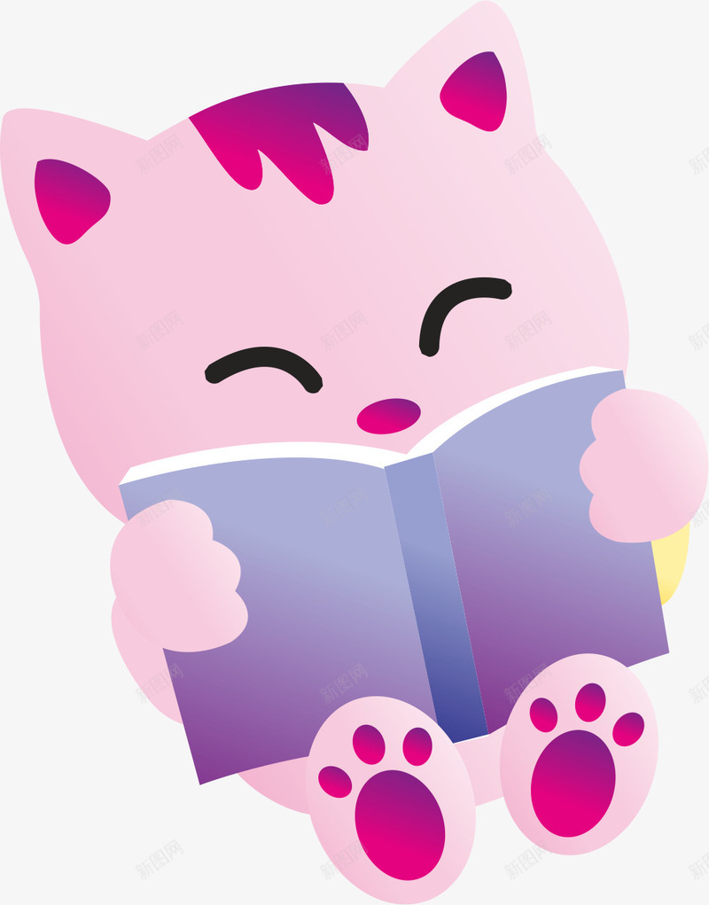 看书的猫咪矢量图ai免抠素材_88icon https://88icon.com AI 书本 动物 卡通 学习 手绘 猫咪 看书 读书 矢量图
