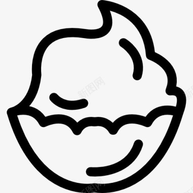 甜食品冰淇淋纸杯蛋糕奶油图标图标