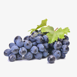 健康绿色背景新鲜好吃带叶的葡萄高清图片