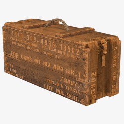 木制弹药箱棕色方形弹药箱高清图片
