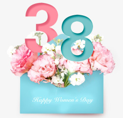 38妇女节促销38妇女节白色玫瑰花高清图片