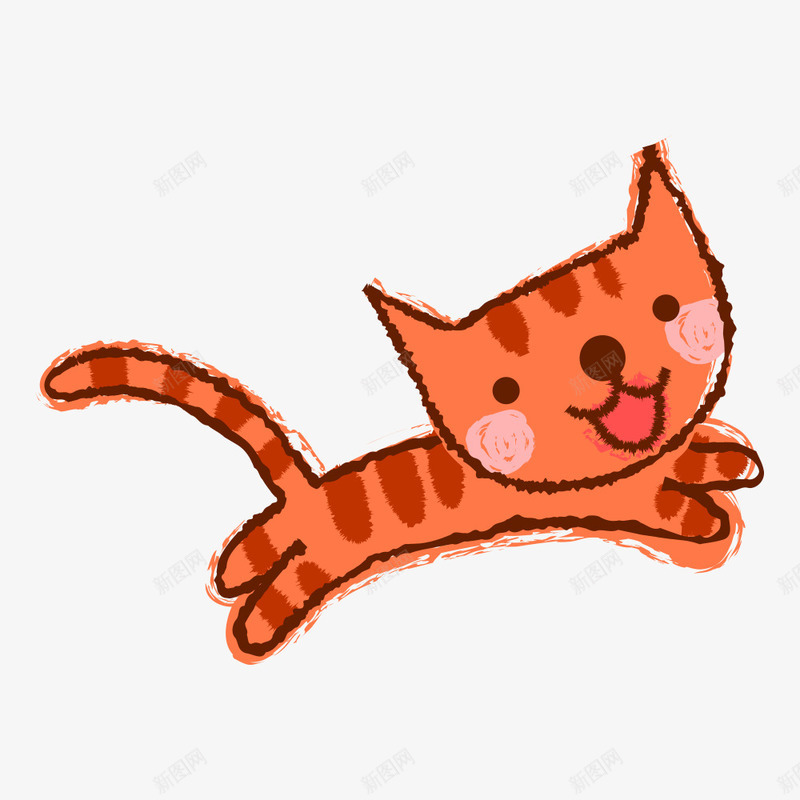 卡通小猫png免抠素材_88icon https://88icon.com 卡通猫 奔跑的猫 猫 猫儿 猫咪