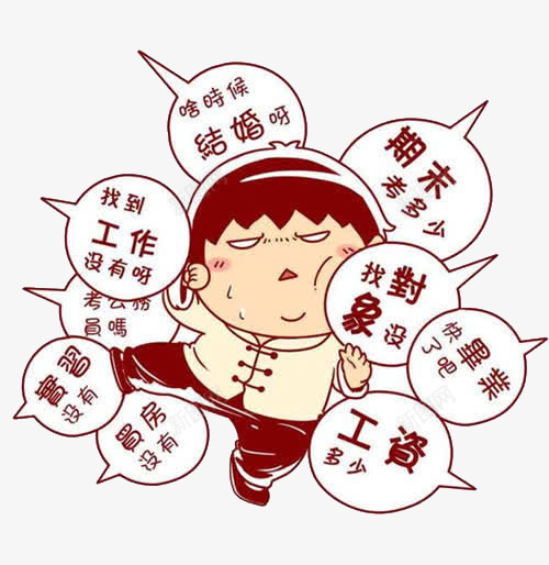 烦恼的卡通小胖子png免抠素材_88icon https://88icon.com 卡通 小胖子 烦恼的人 男孩