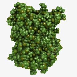 绿色绿色荧光蛋白分子形状素材
