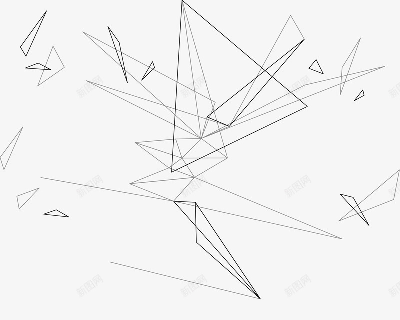 黑色线条几何图形png免抠素材_88icon https://88icon.com 不规则 免抠PNG 图形 线条 花纹 边框纹理 黑色