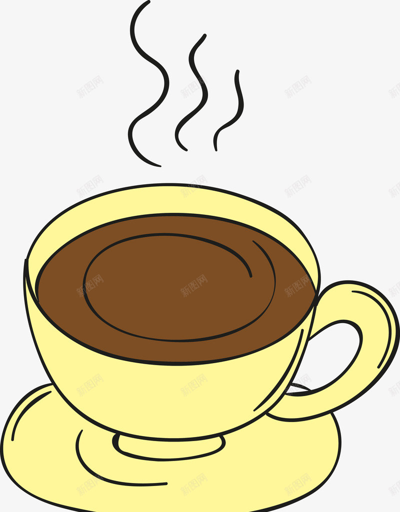 卡通冒着热气的咖啡图矢量图eps免抠素材_88icon https://88icon.com 卡通杯子 可爱 咖啡 咖啡杯 咖啡烟 咖啡香气 手绘 杯子 热气 饮料 香气 矢量图