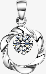 闪耀白金钻石项链吊坠png免抠素材_88icon https://88icon.com 白金 钻石 闪耀 项链