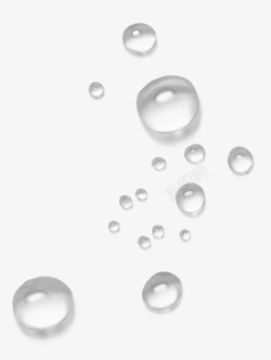 白色纯净水滴造型素材