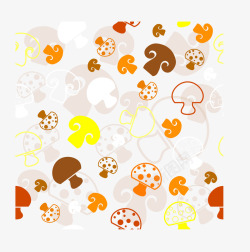 蘑菇背景矢量图素材