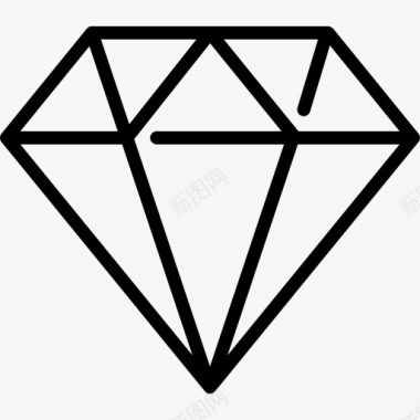 珠宝设计png免扣大钻石图标图标