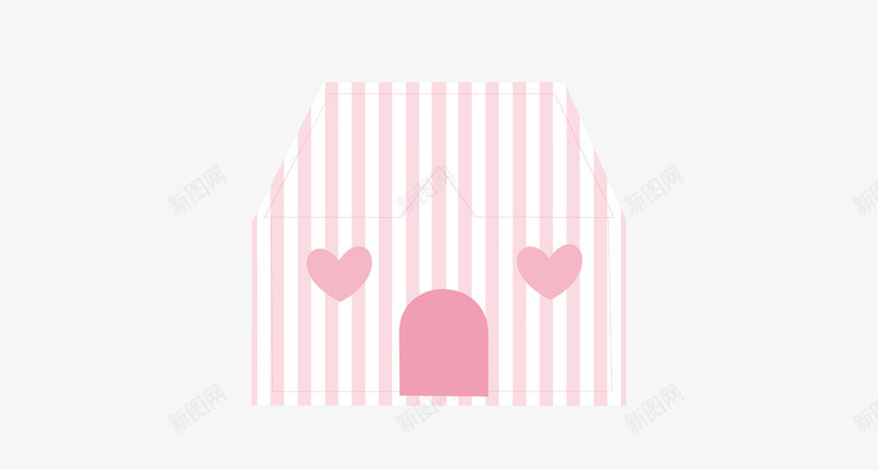 粉色爱心小屋png免抠素材_88icon https://88icon.com 创意 可爱 彩色的 手绘的 简单 粉色爱心小屋