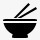 筷子碗简单的黑色iphonemini图标图标