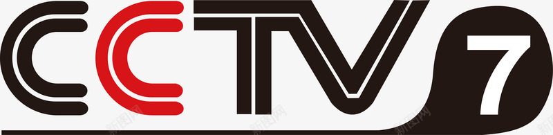 公司企业logo标志CCTV7矢量图图标图标