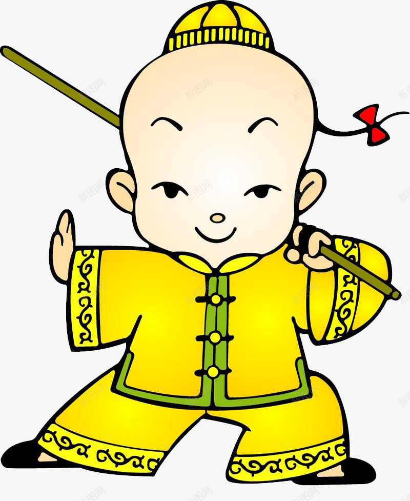 传统福娃中国小孩节日png免抠素材_88icon https://88icon.com 人物 人物素材 功夫 棍术 武术