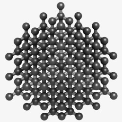 化学性黑色钻石晶体结构分子形状高清图片