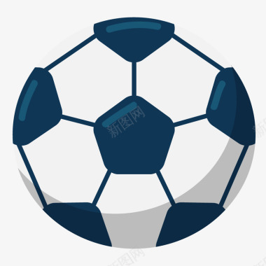 足球运动双色足球图标矢量图图标