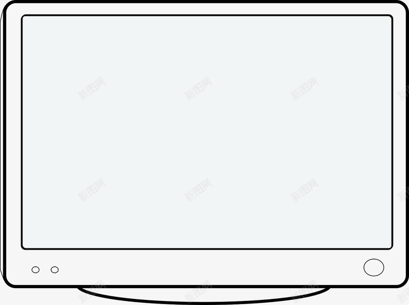 白色的电视机png免抠素材_88icon https://88icon.com 电脑 电视机 白色
