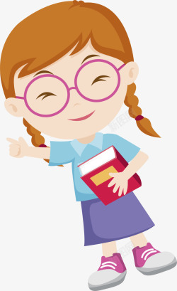开学季抱着书本的女孩素材