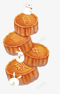 食物八月十五中秋节月饼高清图片