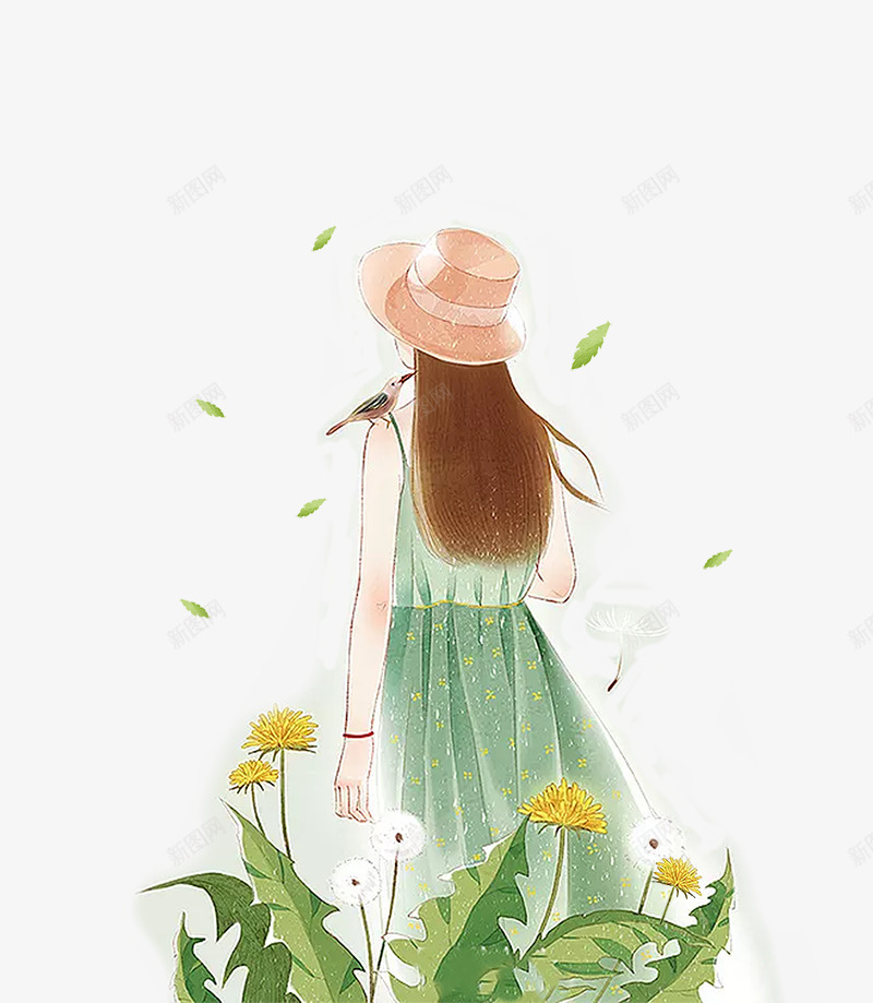 春天里好看的女神背影psd免抠素材_88icon https://88icon.com 38女神节 女性背影 女生素材 妇女节 春天 踏青