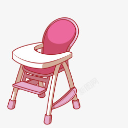 粉色的儿童座椅简图素材