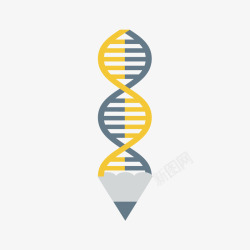 彩色圆弧弯曲基因分析矢量图素材
