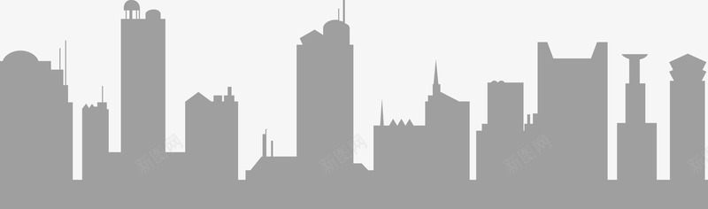 卡通商务元素png免抠素材_88icon https://88icon.com PPT 信息图 商业 建筑群 房子 插画 楼房剪影