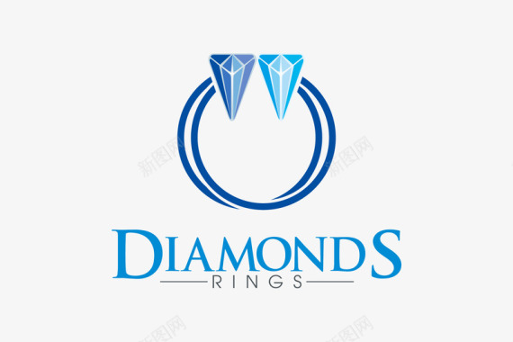 简约高端可爱的钻石logo矢量图图标图标
