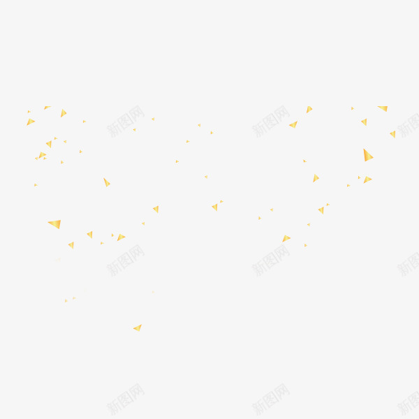 漂浮金片png免抠素材_88icon https://88icon.com 三角碎片 店铺装饰 简约 金色碎片 黄色