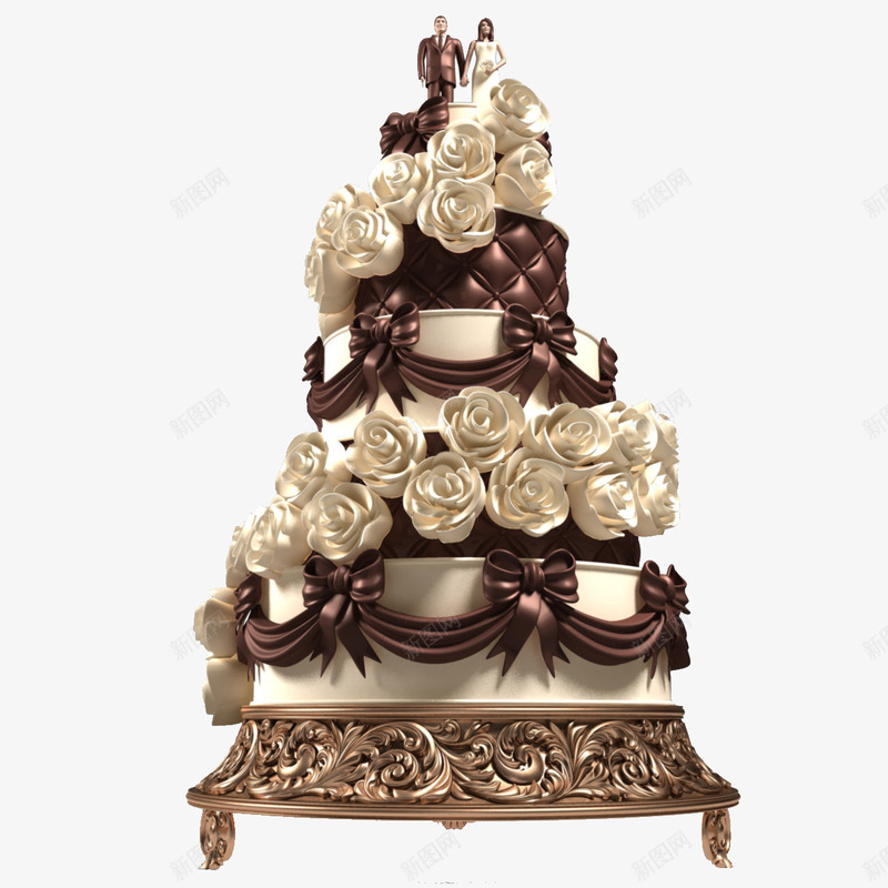 棕色花纹蛋糕架png免抠素材_88icon https://88icon.com 三层 三层蛋糕架 架子 棕色花纹蛋糕架 花纹三层蛋糕架 花纹蛋糕架 蛋糕架