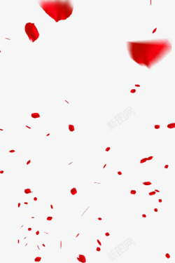 漂浮元素花1漂浮红色玫瑰花瓣高清图片
