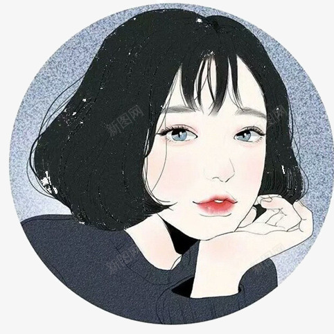 手绘女孩头像png免抠素材_88icon https://88icon.com 头像 女孩 手绘 插画