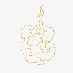 卡通简约祥云装饰广告素材